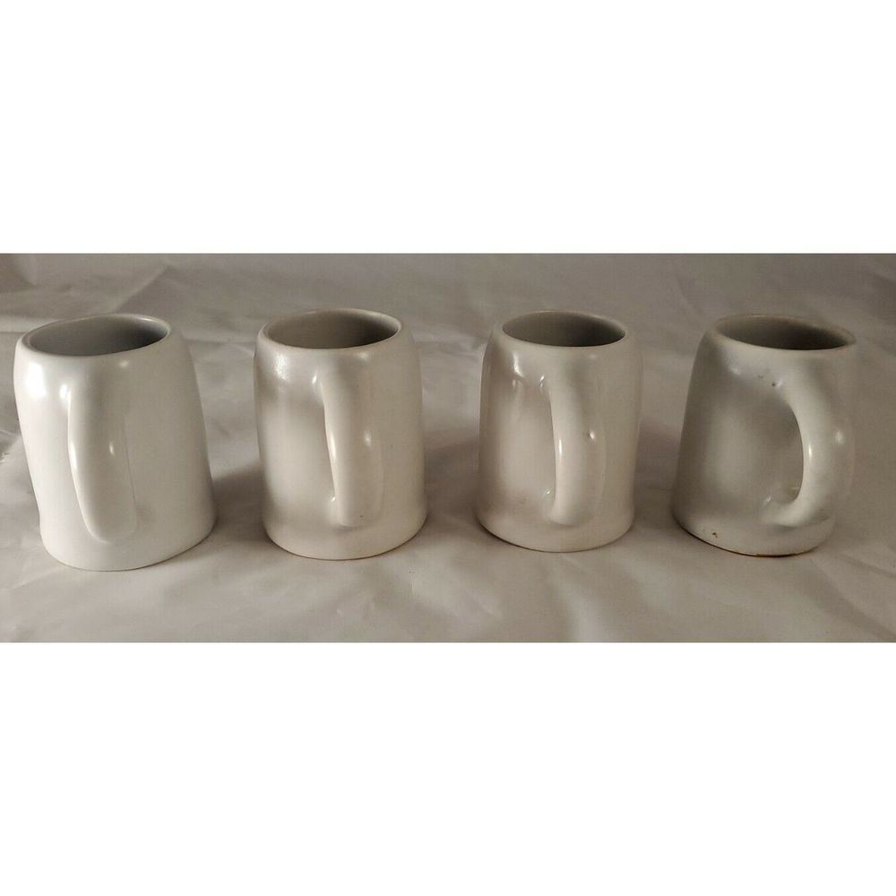 Beer Mugs Shot Glasses Lot of 4 Barware Budweiser Miller Strohs Michelob Mancave - Picture 8 of 12